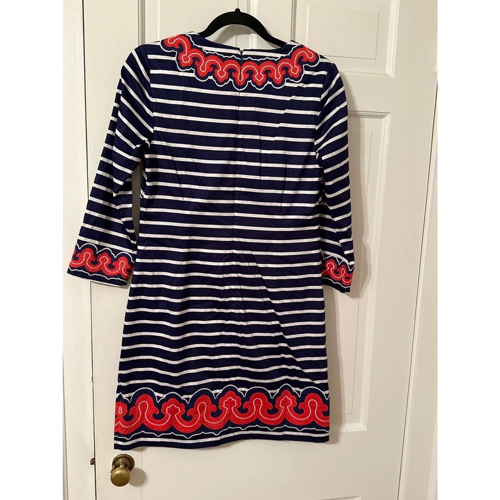 Vineyard Vines Navy and Red Striped Mini Dress - Picture 3 of 3